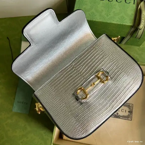 Firstbag ru Gucci Horsebit 1955 bag mini lizard 0527